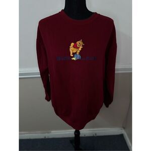Winnie The Pooh Vintage Burgundy Sweatshirt Size Large